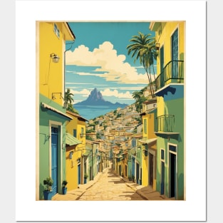 Escadaria Selaron Brazil Vintage Tourism Travel Poster Art Posters and Art